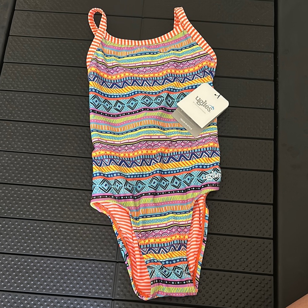 Colorful Striped One-Piece Swimsuit
